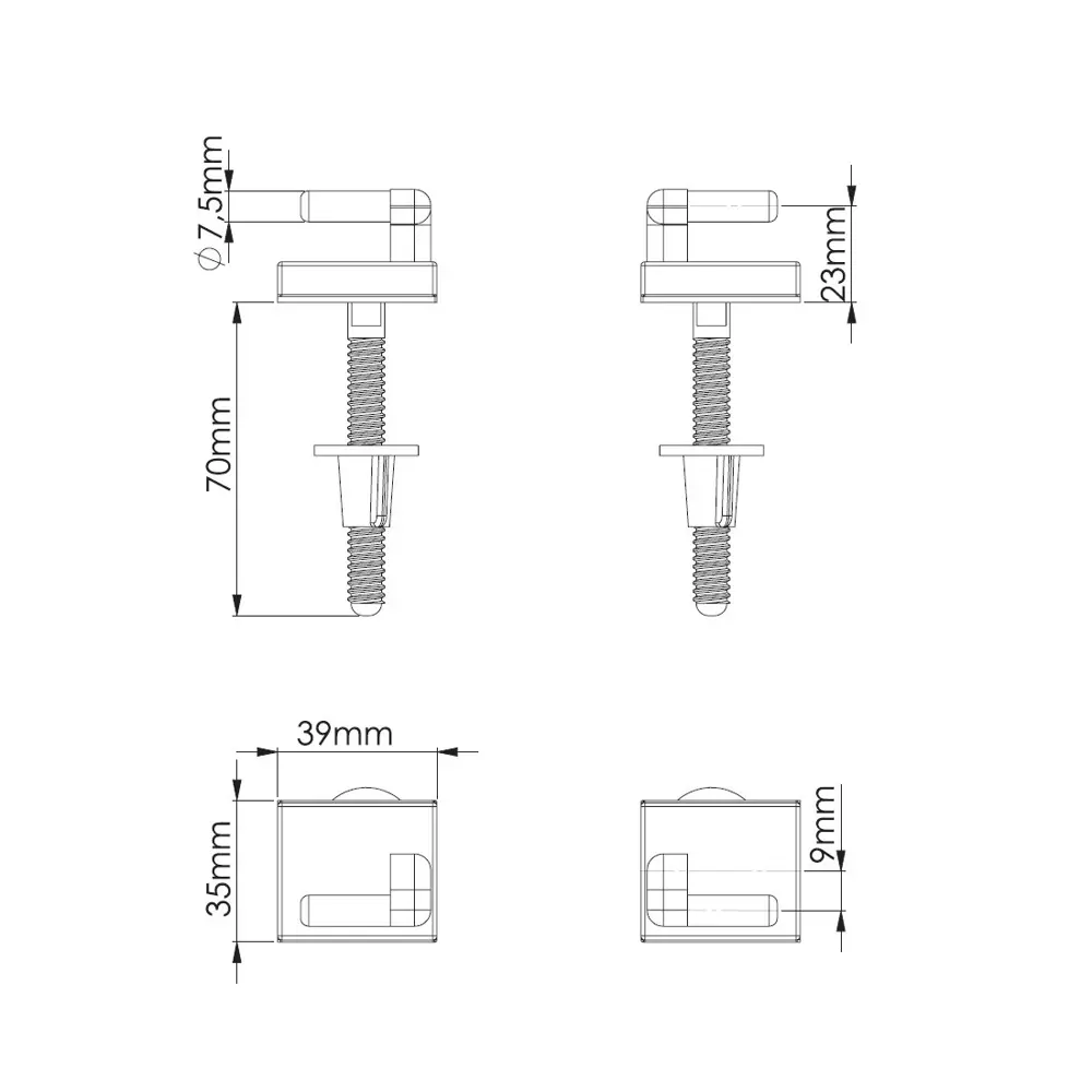 Фото 2 Крепление для крышки унитаза Nova Shell NV7029