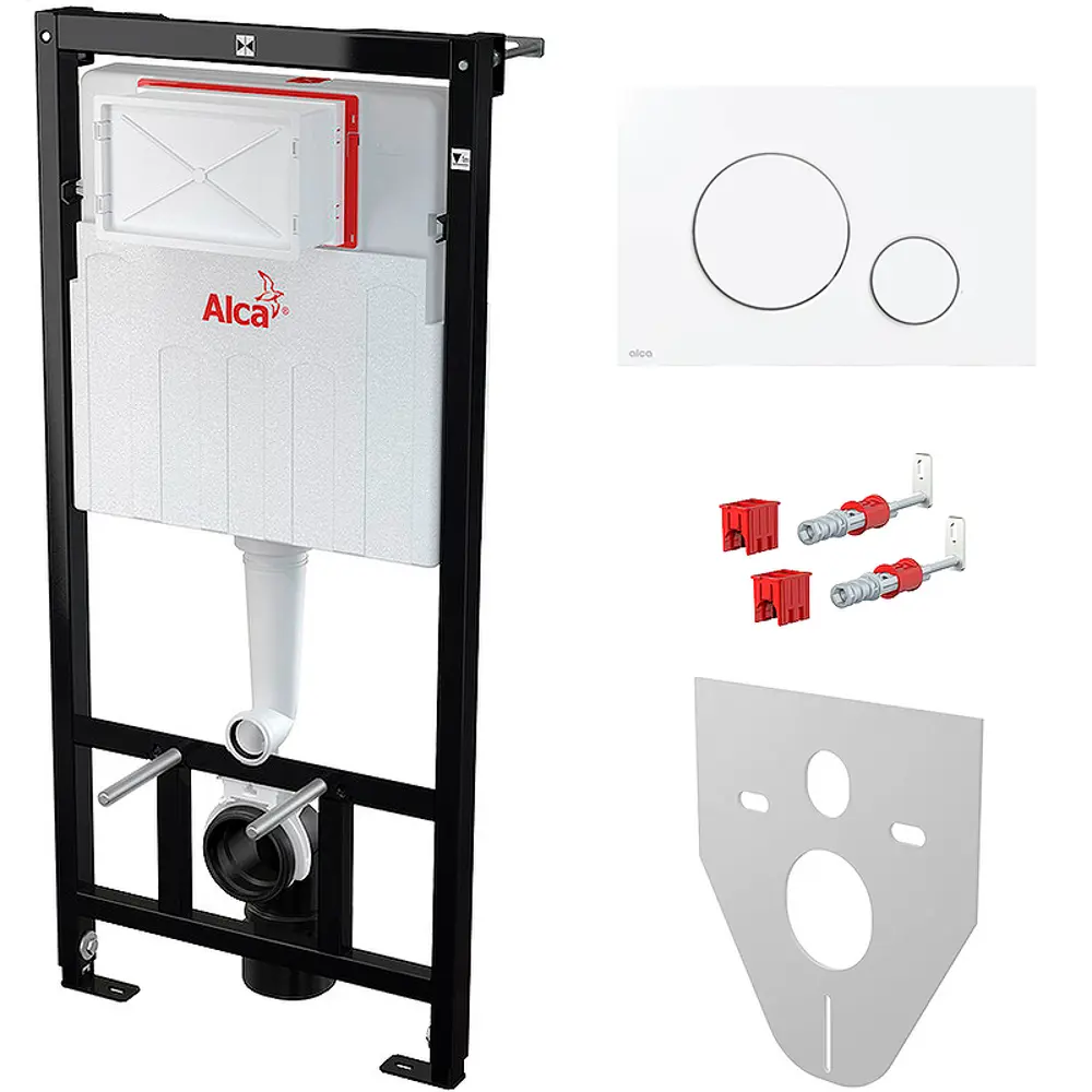 Фото 4 Комплект 3 в 1 инсталляция AlcaPlast с подвесным унитазом Cerutti Spa Sella aria CT7183 кнопка белая 2 Фото 4 Комплект 3 в 1 инсталляция AlcaPlast с подвесным унитазом Cerutti Spa Sella aria CT7183 кнопка белая 2