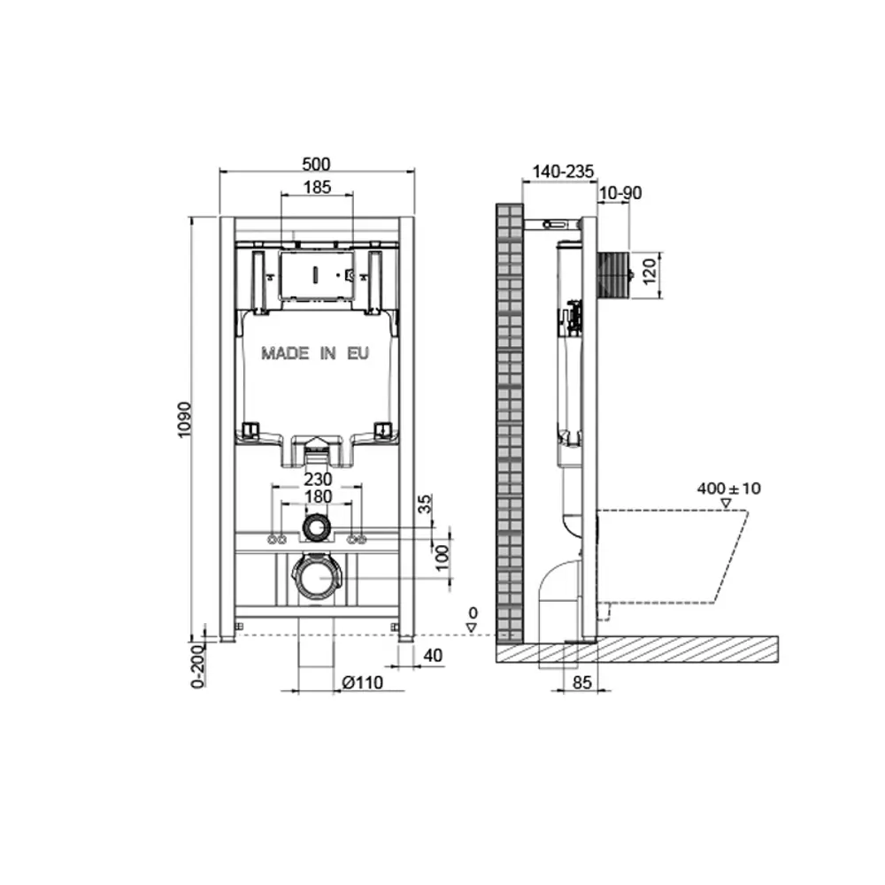 Фото 7 Комплект инсталляция с унитазом Point Веста 886914GBOO+PN41701BM цвет черный Фото 7 Комплект инсталляция с унитазом Point Веста 886914GBOO+PN41701BM цвет черный