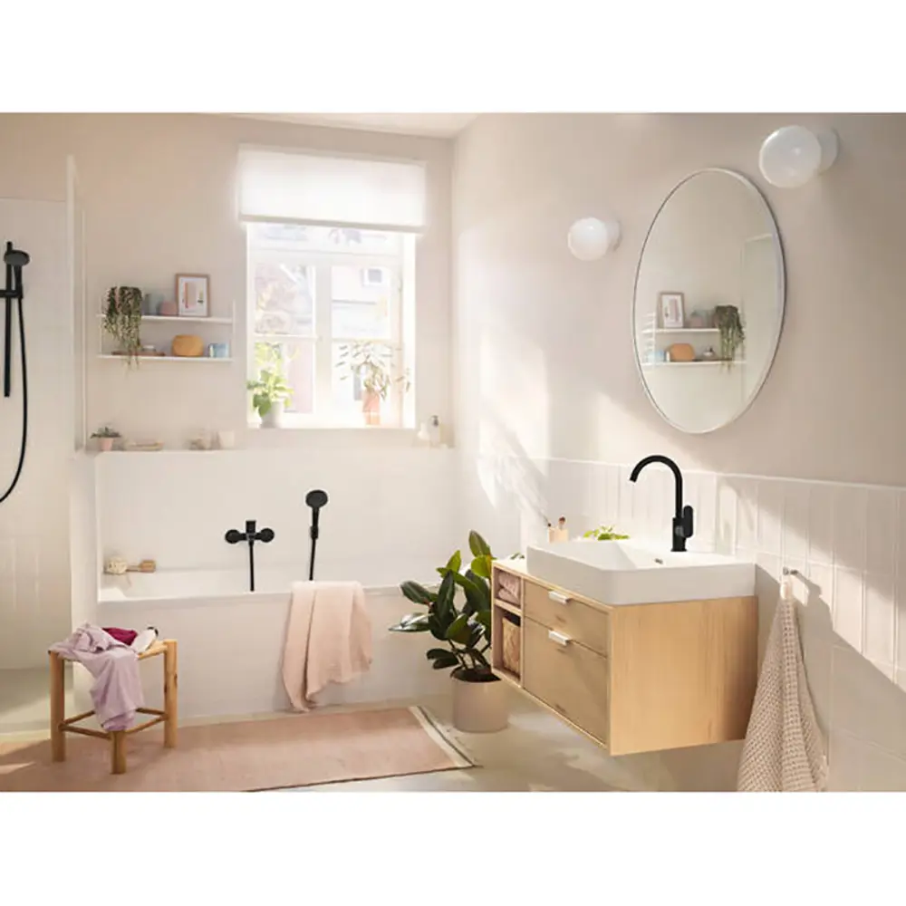 Фото 3 Смеситель для ванны Hansgrohe 72443670 однорычажный цвет черный матовый Фото 3 Смеситель для ванны Hansgrohe 72443670 однорычажный цвет черный матовый