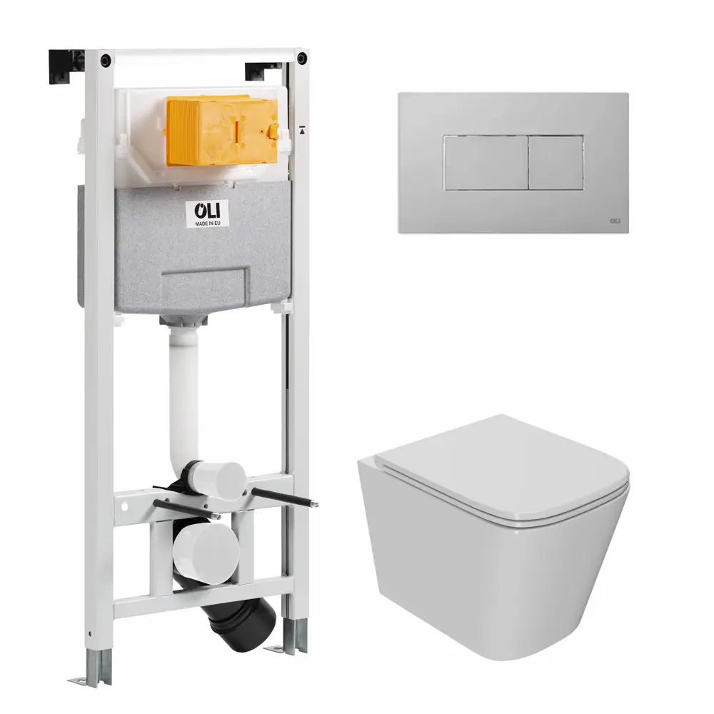 Фото Комплект инсталляция с унитазом Point 879235pKA02+PN41081 цвет белый Фото Комплект инсталляция с унитазом Point 879235pKA02+PN41081 цвет белый