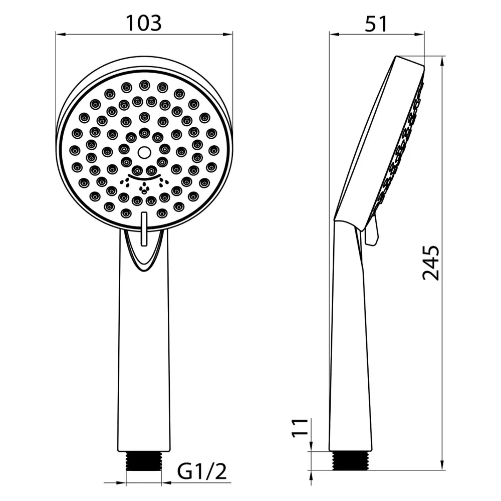 Фото 2 Лейка для душа Elghansa MB-100-Chrome 3 режимная цвет хром/хром Фото 2 Лейка для душа Elghansa MB-100-Chrome 3 режимная цвет хром/хром