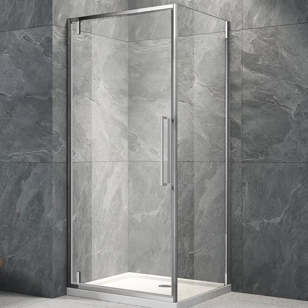 Фото Душевой уголок Veconi RV033-7080-01-C7 прямоугольник 70x80см хромированный профиль эффект стекла прозрачный Фото Душевой уголок Veconi RV033-7080-01-C7 прямоугольник 70x80см хромированный профиль эффект стекла прозрачный