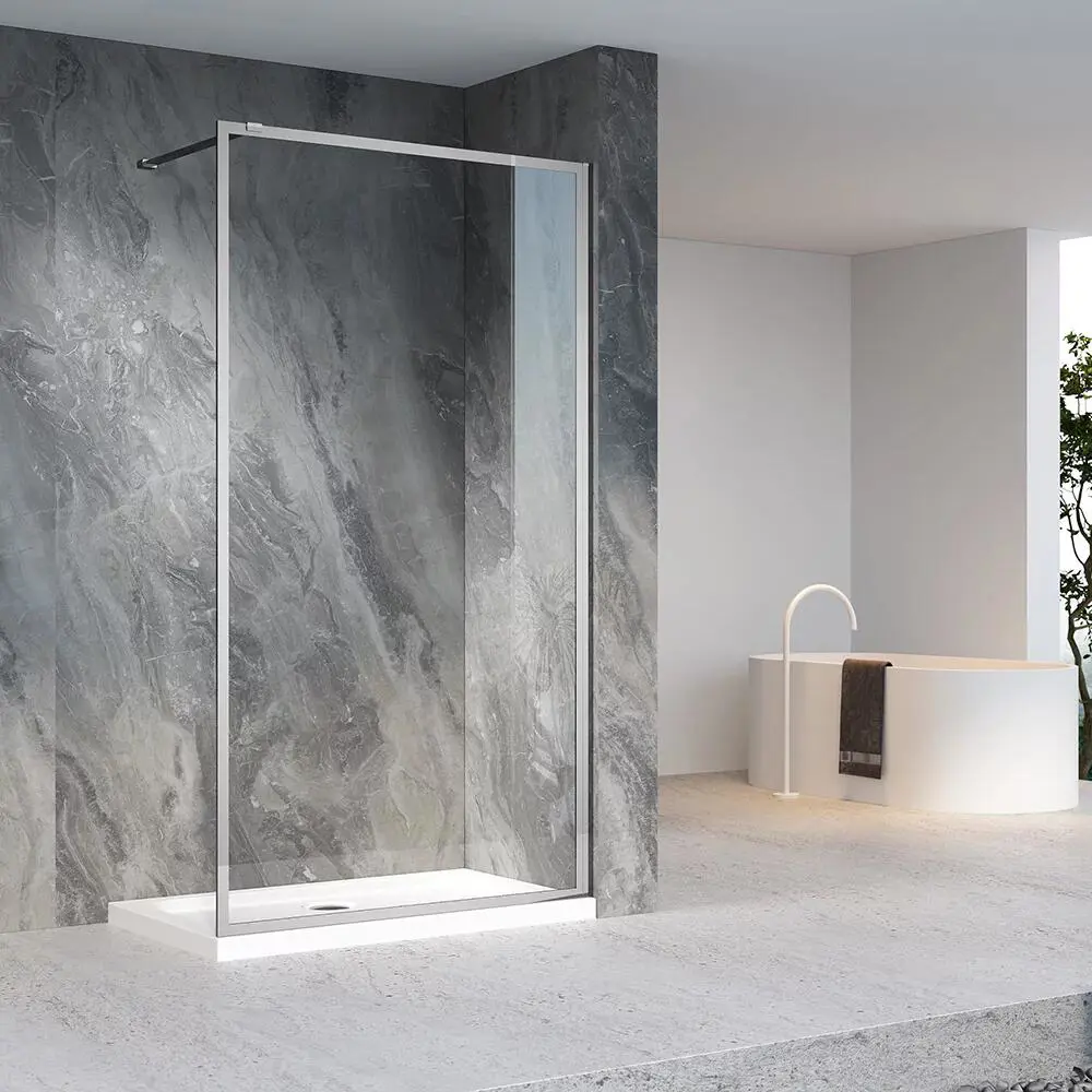 Фото Душевая перегородка Veconi KR81-100-01-C7 100x200см хромированный профиль