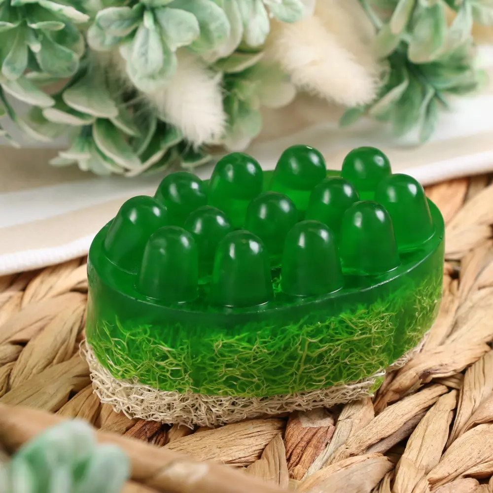 Фото Мыло-скраб с люффой Зеленое яблоко 100 гр Добропаровъ зеленый Фото Мыло-скраб с люффой Зеленое яблоко 100 гр Добропаровъ зеленый