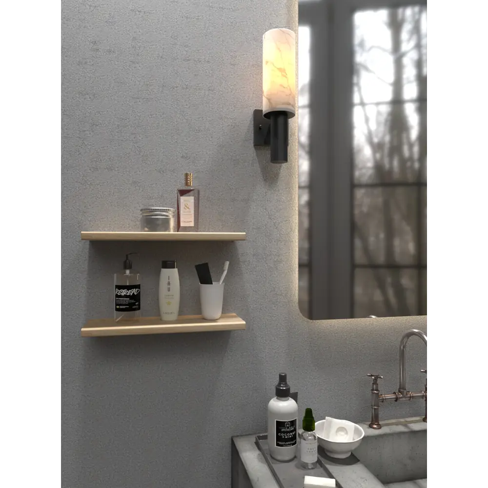 Фото 7 Полка для ванной комнаты Nattree N2039Hidden лиственница 39x39 см Фото 7 Полка для ванной комнаты Nattree N2039Hidden лиственница 39x39 см