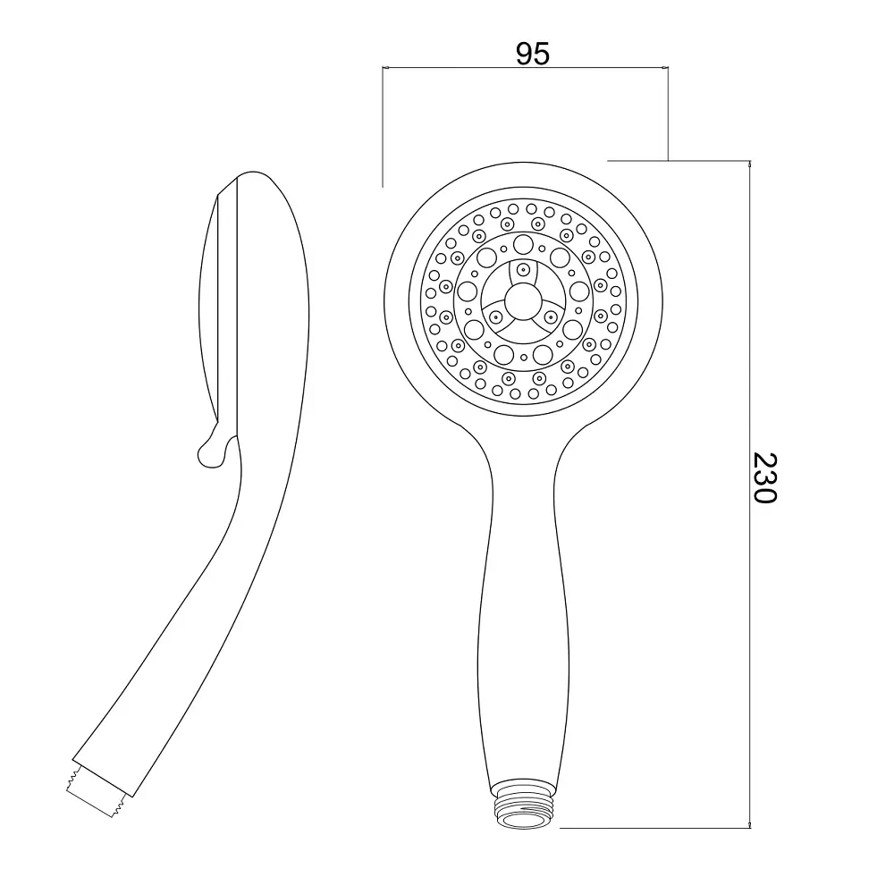 Фото 3 Лейка для душа РМС LE18 3 режимная цвет хром Фото 3 Лейка для душа РМС LE18 3 режимная цвет хром