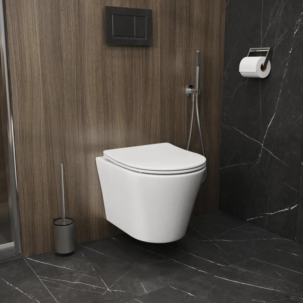 Фото Унитаз подвесной Keramastar Credo KR034021N безободковый с сиденьем микролифт Фото Унитаз подвесной Keramastar Credo KR034021N безободковый с сиденьем микролифт