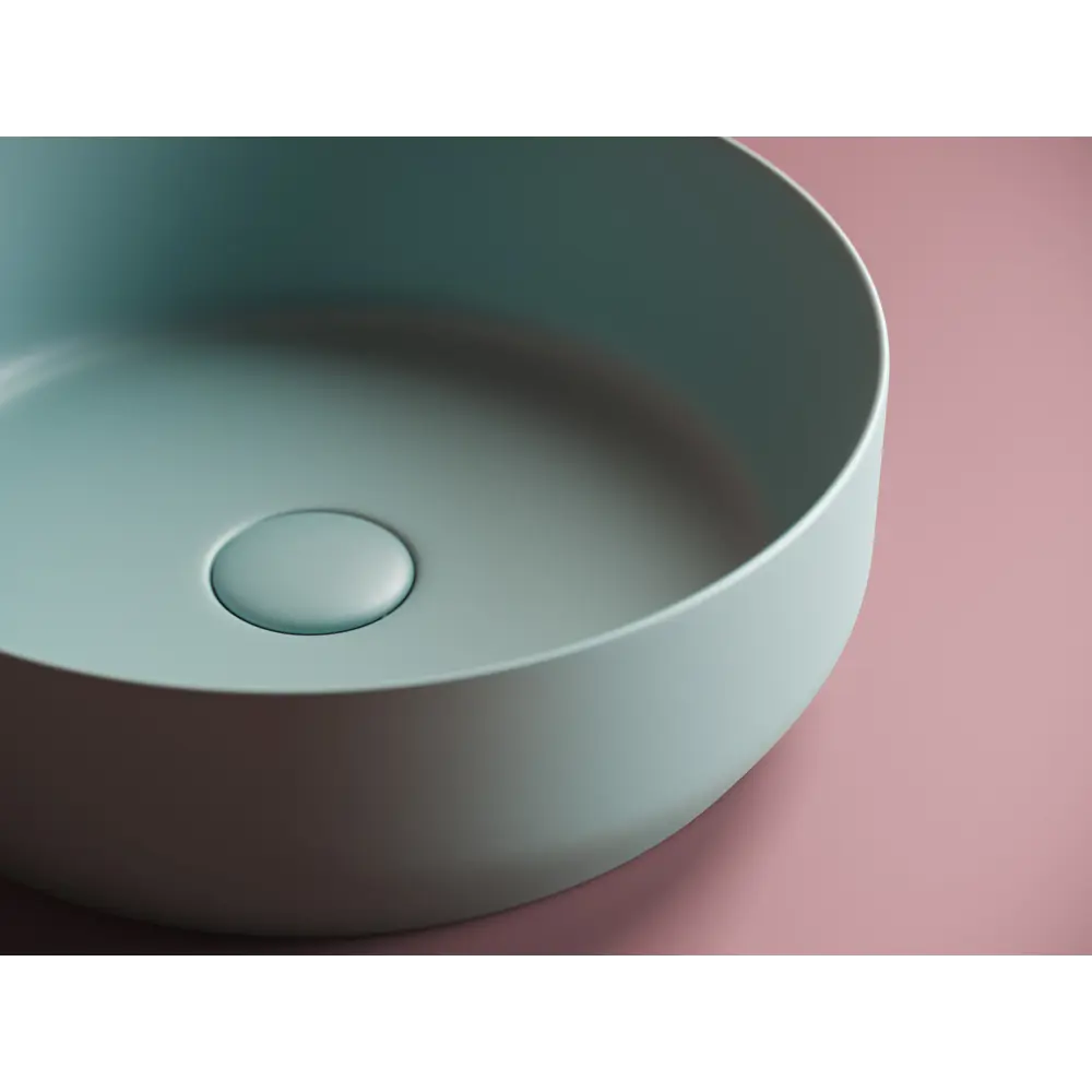 Фото 8 Накладная раковина CERAMICANOVA Element CN6022MLG 39x39 зеленый матовый круглая Фото 8 Накладная раковина CERAMICANOVA Element CN6022MLG 39x39 зеленый матовый круглая