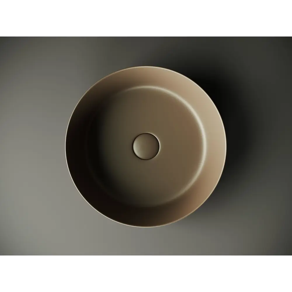 Фото 5 Накладная раковина CERAMICANOVA Element CN6022MDB 39x39 темно-коричневый матовый круглая Фото 5 Накладная раковина CERAMICANOVA Element CN6022MDB 39x39 темно-коричневый матовый круглая