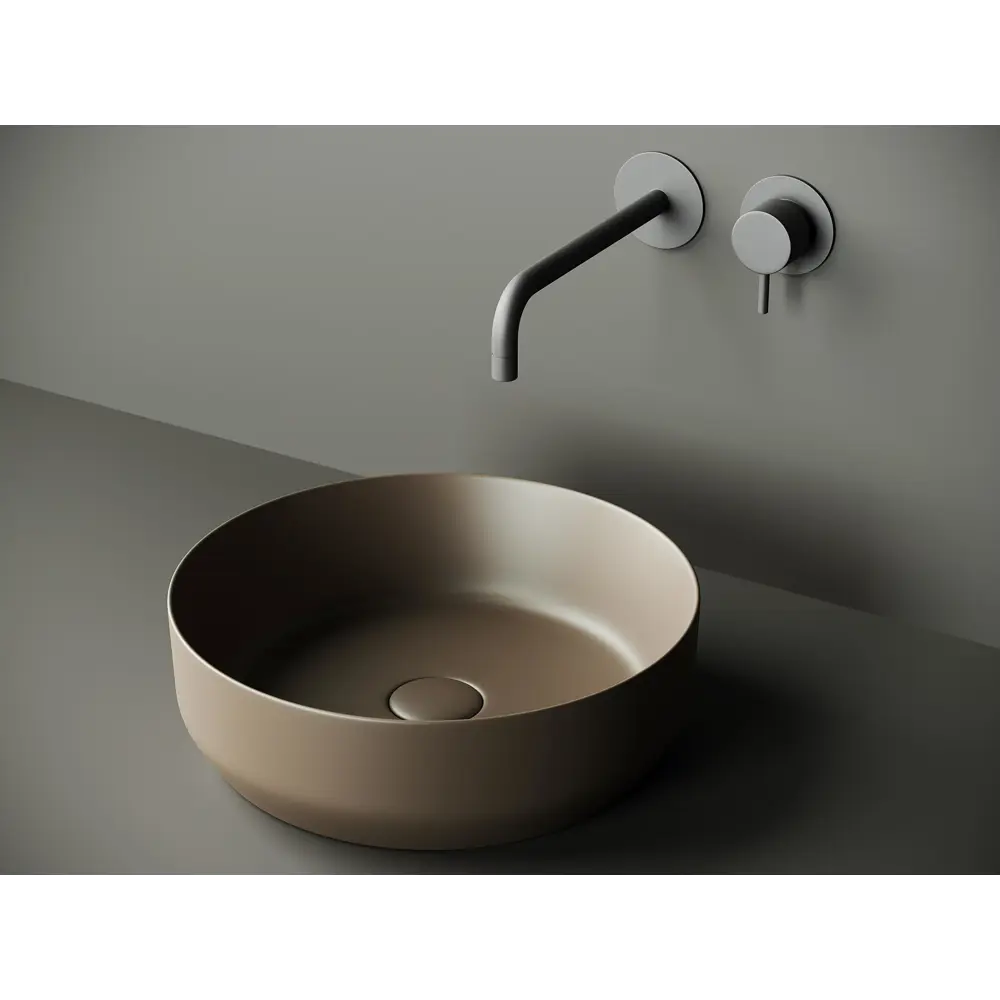 Фото Накладная раковина CERAMICANOVA Element CN6022MDB 39x39 темно-коричневый матовый круглая Фото Накладная раковина CERAMICANOVA Element CN6022MDB 39x39 темно-коричневый матовый круглая