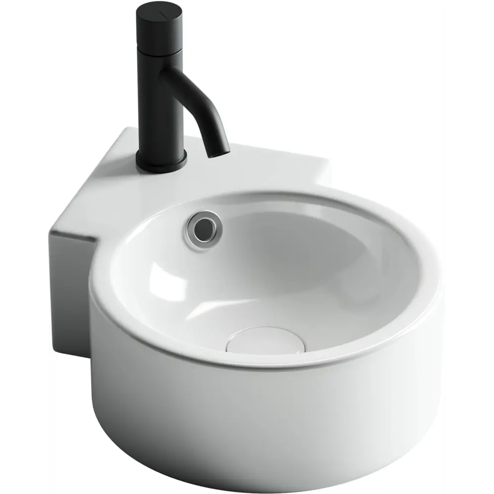Фото Подвесная раковина CERAMICANOVA Element CN5019 31x41 угловая с переливом Фото Подвесная раковина CERAMICANOVA Element CN5019 31x41 угловая с переливом