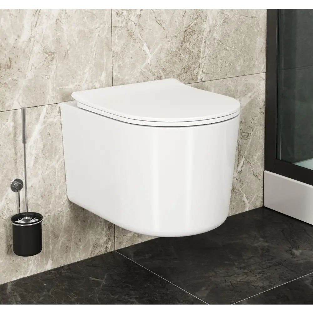 Фото 4 Комплект инсталляция с унитазом Bauedge 4501-7310-NM0003-PRO цвет белый