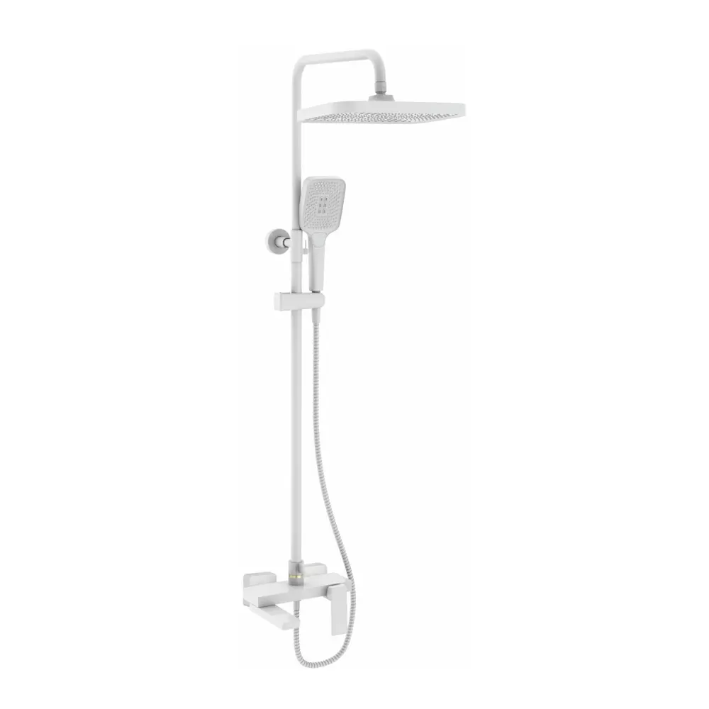 Фото Душевая стойка Rose R R1836С 3 режимная цвет белый