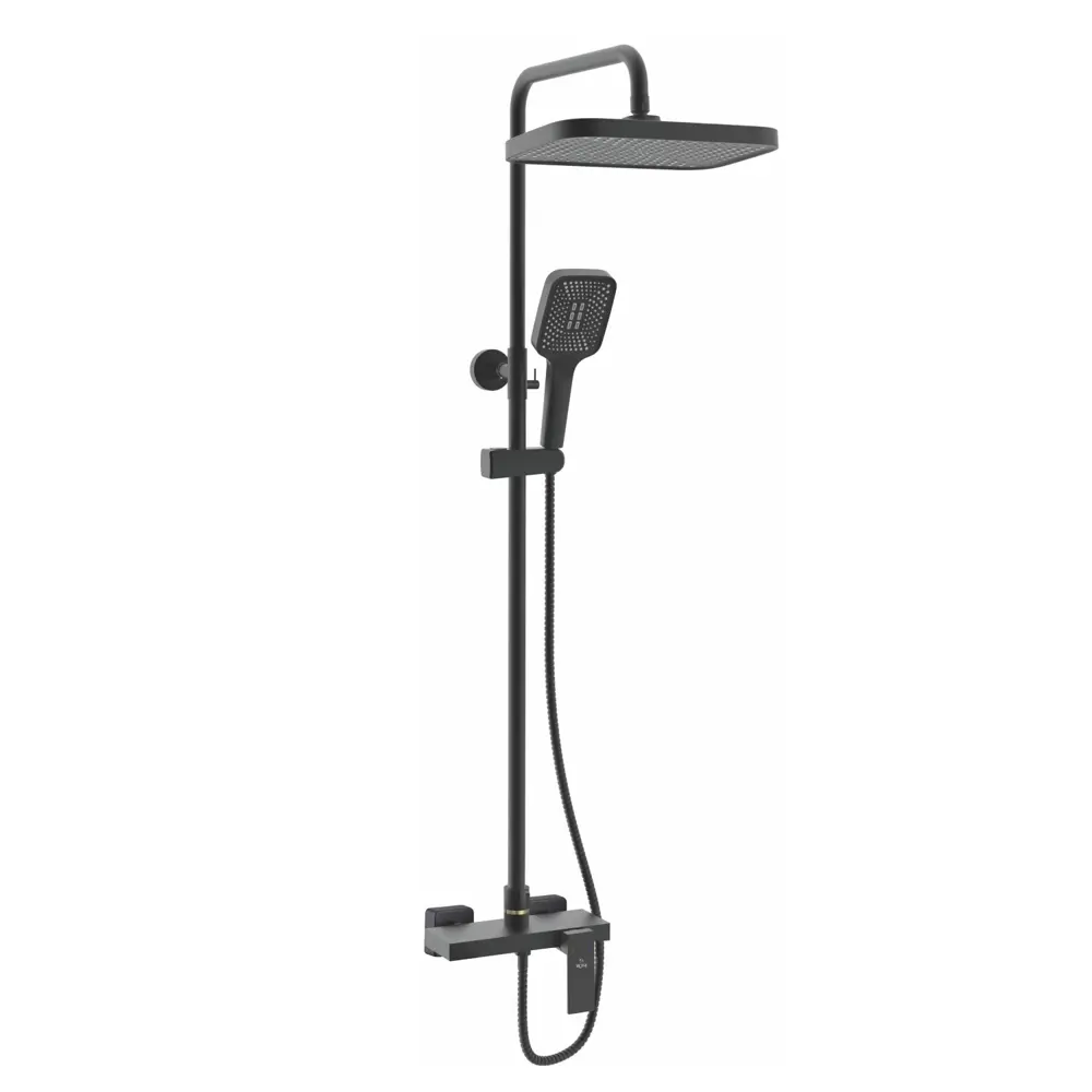 Фото Душевая стойка Rose R R1836H-6 3 режимная цвет черный Фото Душевая стойка Rose R R1836H-6 3 режимная цвет черный