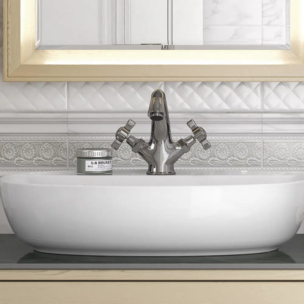 Фото 8 Смеситель для раковины Kerama marazzi muse 9125KM.21.018 двухвентильный цвет хром Фото 8 Смеситель для раковины Kerama marazzi muse 9125KM.21.018 двухвентильный цвет хром