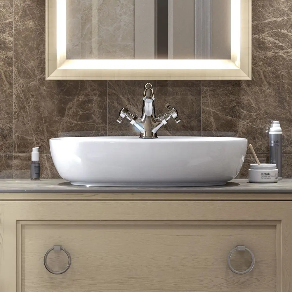 Фото 2 Смеситель для раковины Kerama marazzi muse 9125KM.21.018 двухвентильный цвет хром Фото 2 Смеситель для раковины Kerama marazzi muse 9125KM.21.018 двухвентильный цвет хром
