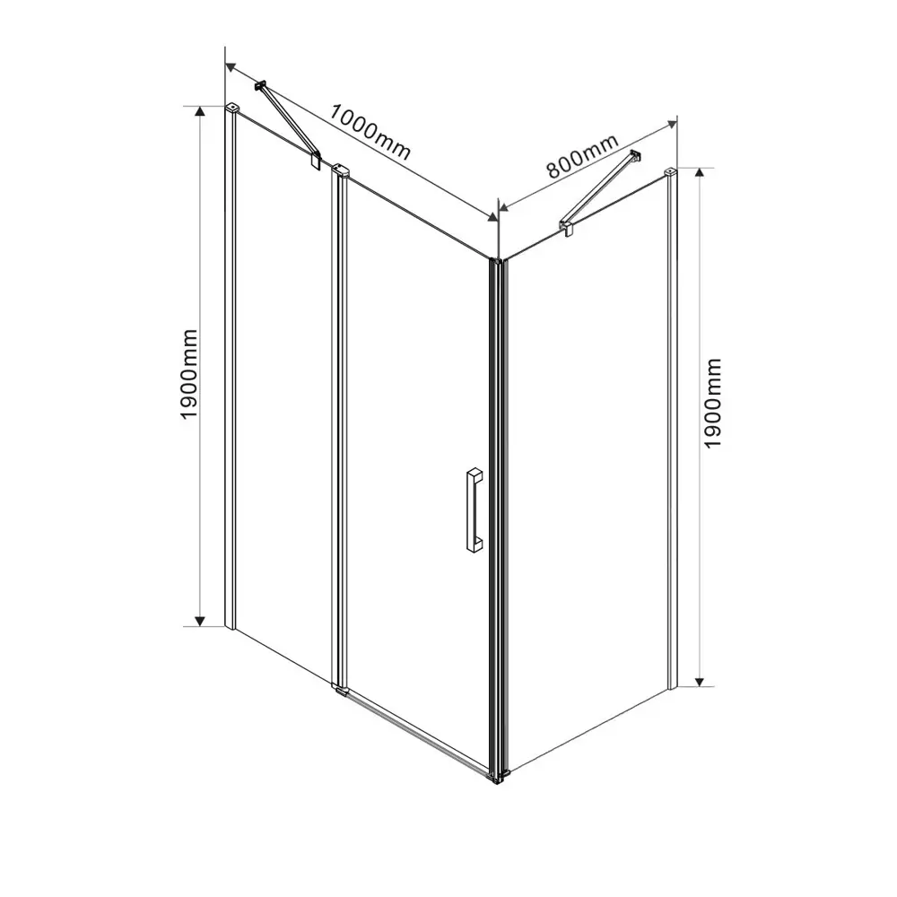 Фото 3 Душевой уголок Vincea VSR-1O8010CL прямоугольник 100x80см хромированный профиль эффект стекла прозрачный Фото 3 Душевой уголок Vincea VSR-1O8010CL прямоугольник 100x80см хромированный профиль эффект стекла прозрачный