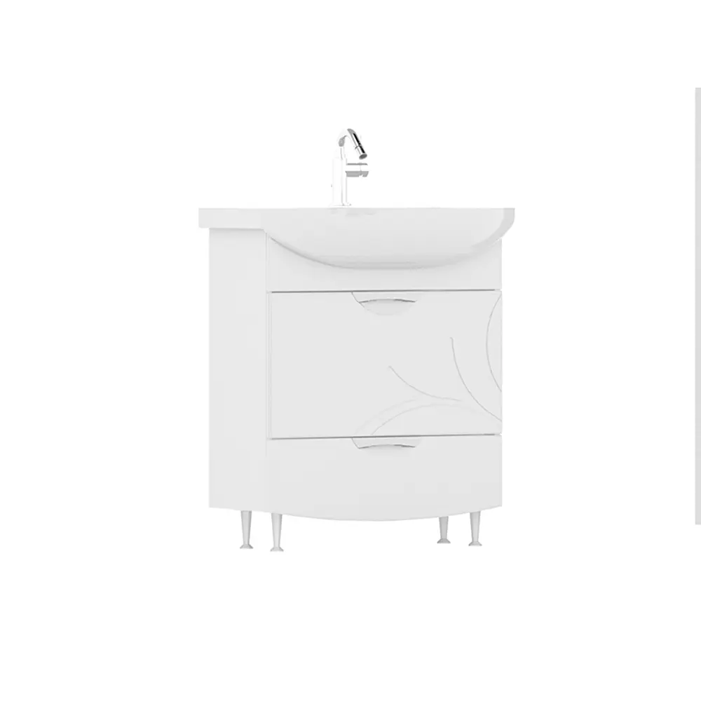 Фото 2 Тумба под раковину Volna Adel tnADEL70.2Y-01 напольная 66см цвет белый Фото 2 Тумба под раковину Volna Adel tnADEL70.2Y-01 напольная 66см цвет белый