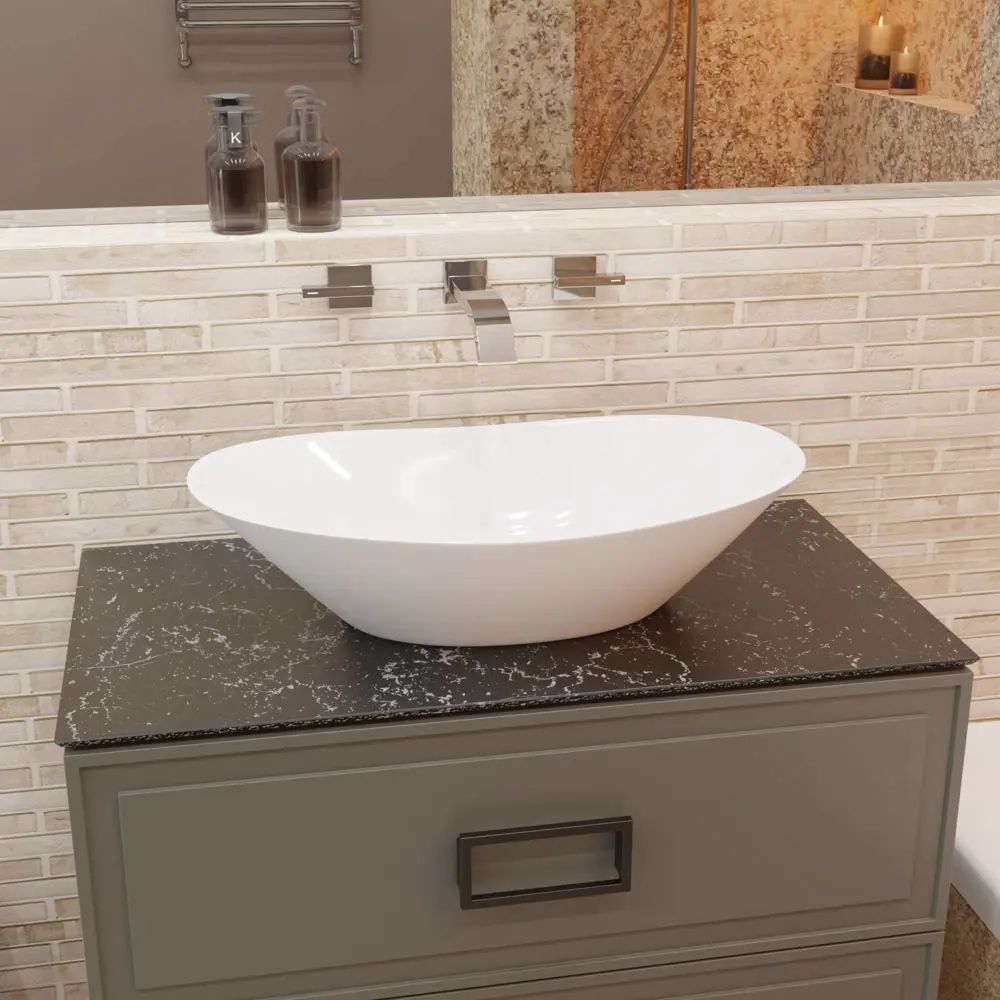 Фото Раковина накладная Charus volterra 700-059W 63см цвет белый Фото Раковина накладная Charus volterra 700-059W 63см цвет белый