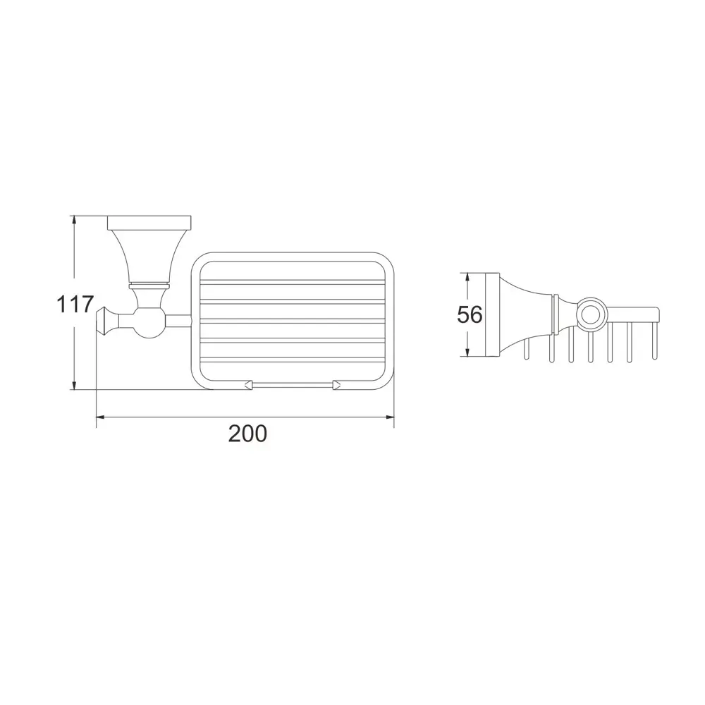 Фото 2 Мыльница Rose RG1904H латунь цвет черный Фото 2 Мыльница Rose RG1904H латунь цвет черный