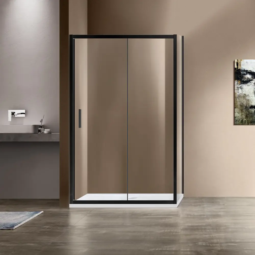 Фото Душевой уголок Vincea VSR-1G9015CLB прямоугольник 90x150см черный профиль эффект стекла прозрачный Фото Душевой уголок Vincea VSR-1G9015CLB прямоугольник 90x150см черный профиль эффект стекла прозрачный