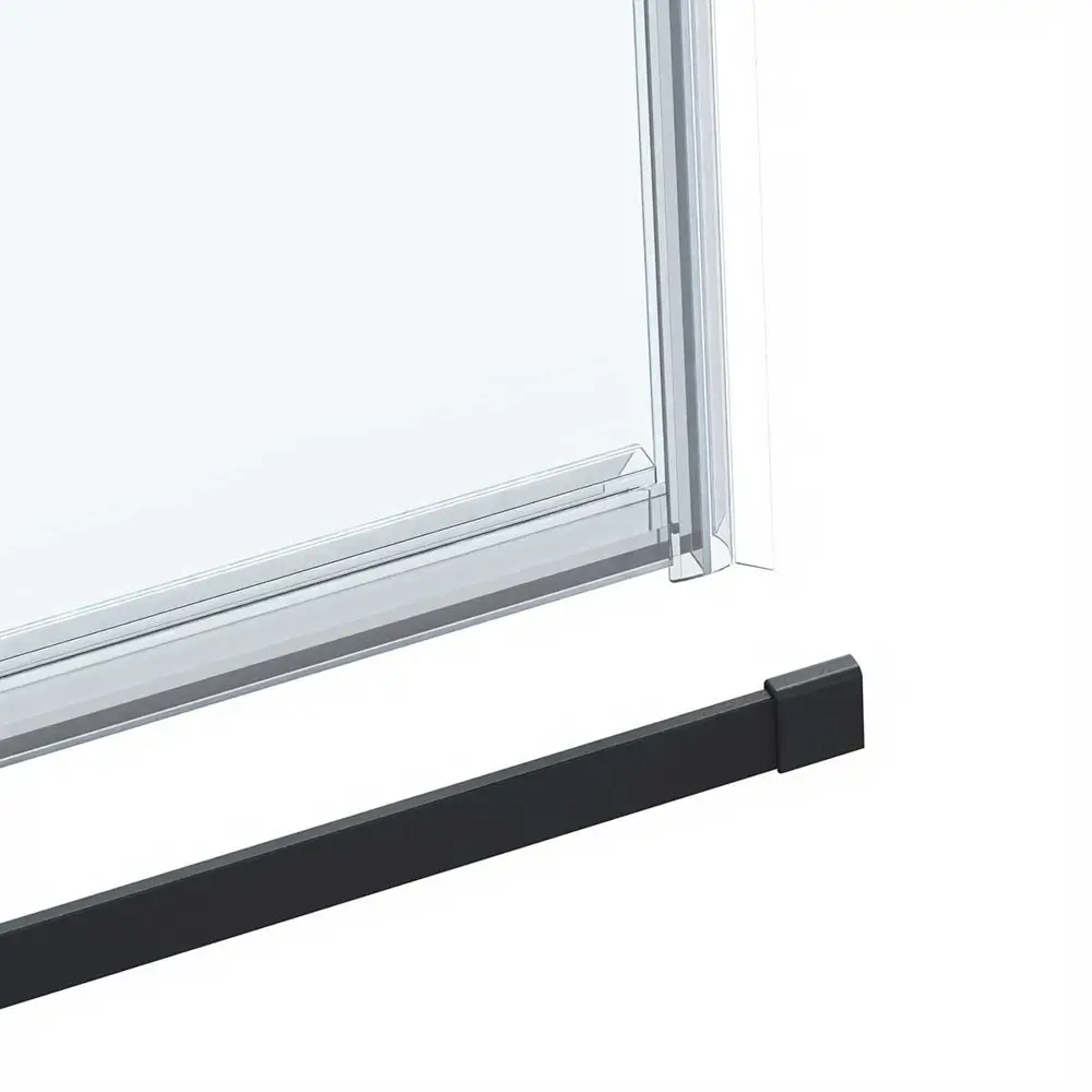 Фото 3 Душевой уголок Vincea VSR-1CS1011CLB прямоугольник 100x110см черный профиль эффект стекла прозрачный