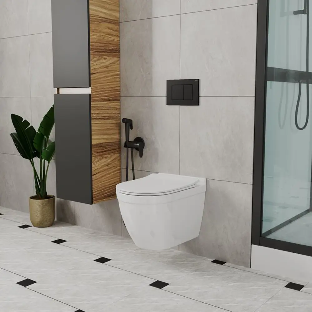 Фото 2 Комплект инсталляция с унитазом Bauedge PRO Q111300-NT0002-PRO-Q00003 цвет белый Фото 2 Комплект инсталляция с унитазом Bauedge PRO Q111300-NT0002-PRO-Q00003 цвет белый