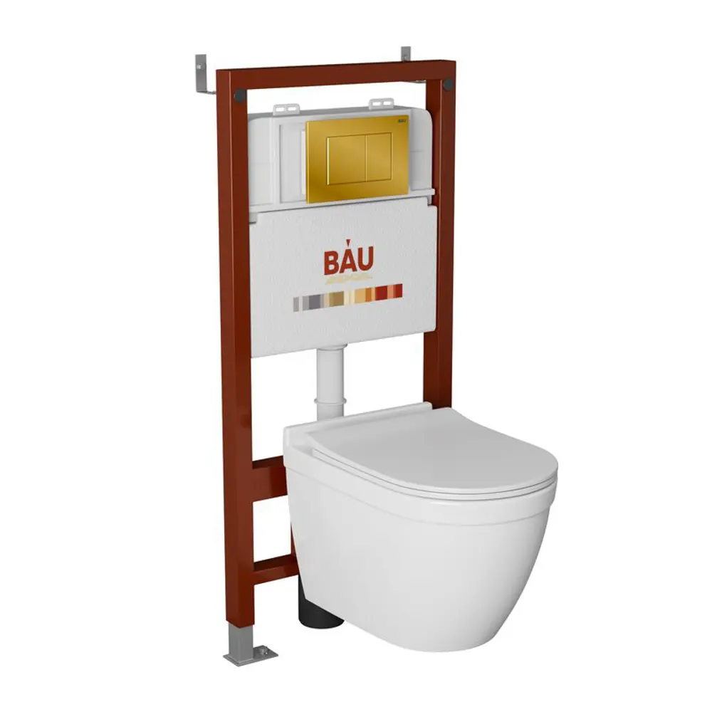 Фото Комплект инсталляция с унитазом Bauedge BAU PRO Q111300-NT0002-PRO-Q00013 цвет белый Фото Комплект инсталляция с унитазом Bauedge BAU PRO Q111300-NT0002-PRO-Q00013 цвет белый