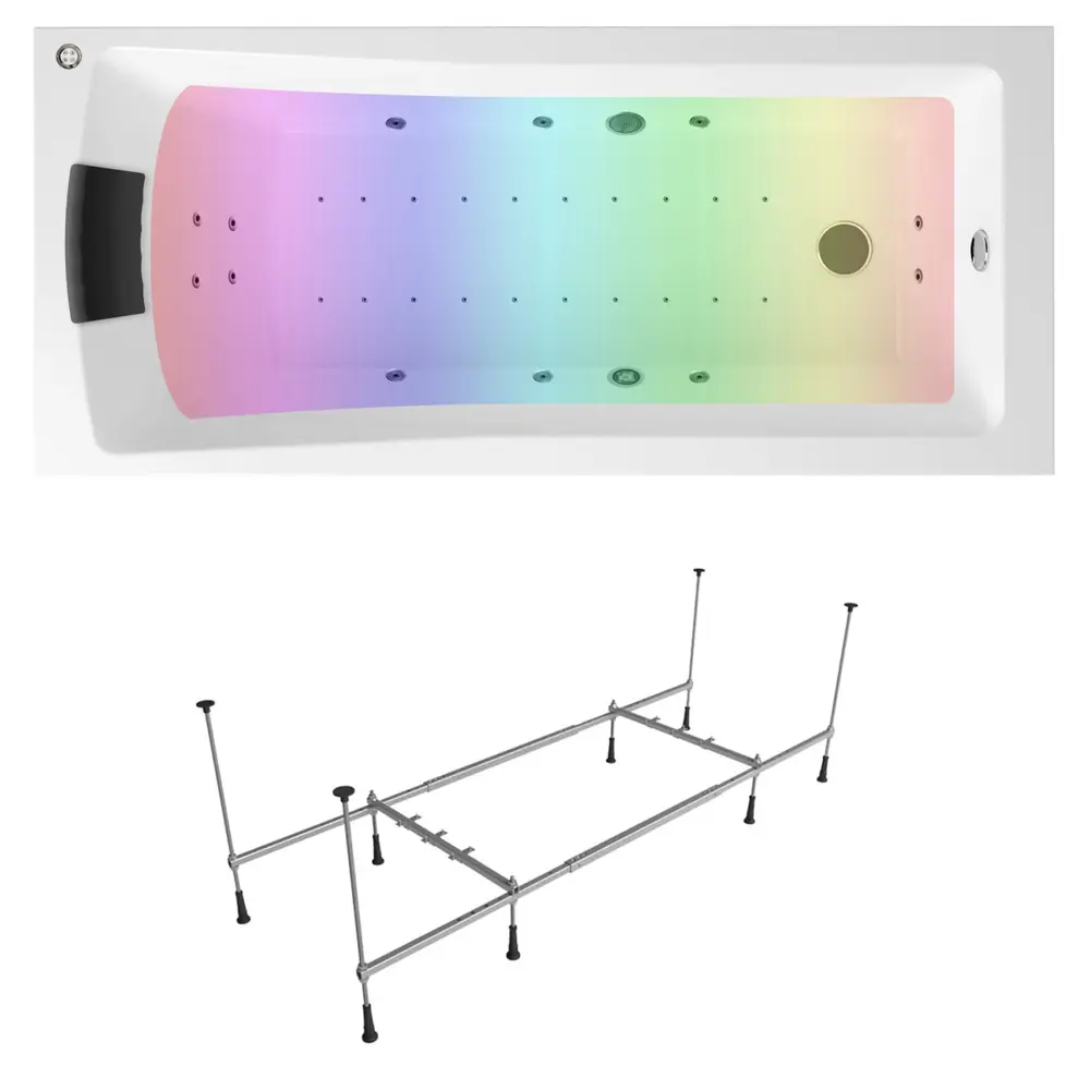 Фото Прямоугольная ванна Lavinia Boho One 36084HAC с гидромассажем 70x42x150см акрил цвет белый Фото Прямоугольная ванна Lavinia Boho One 36084HAC с гидромассажем 70x42x150см акрил цвет белый