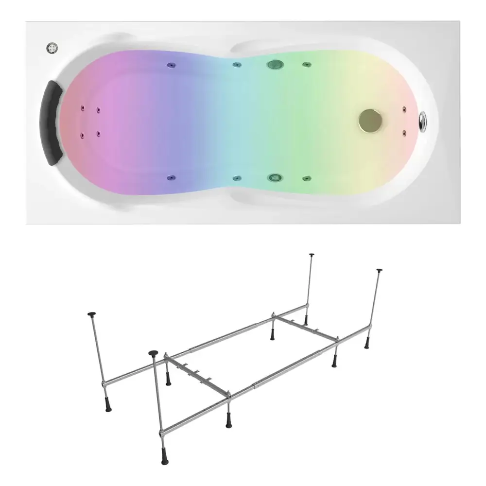 Фото Прямоугольная ванна Lavinia Boho Easter Pro 36220H0C с гидромассажем 75x42x170см акрил цвет белый