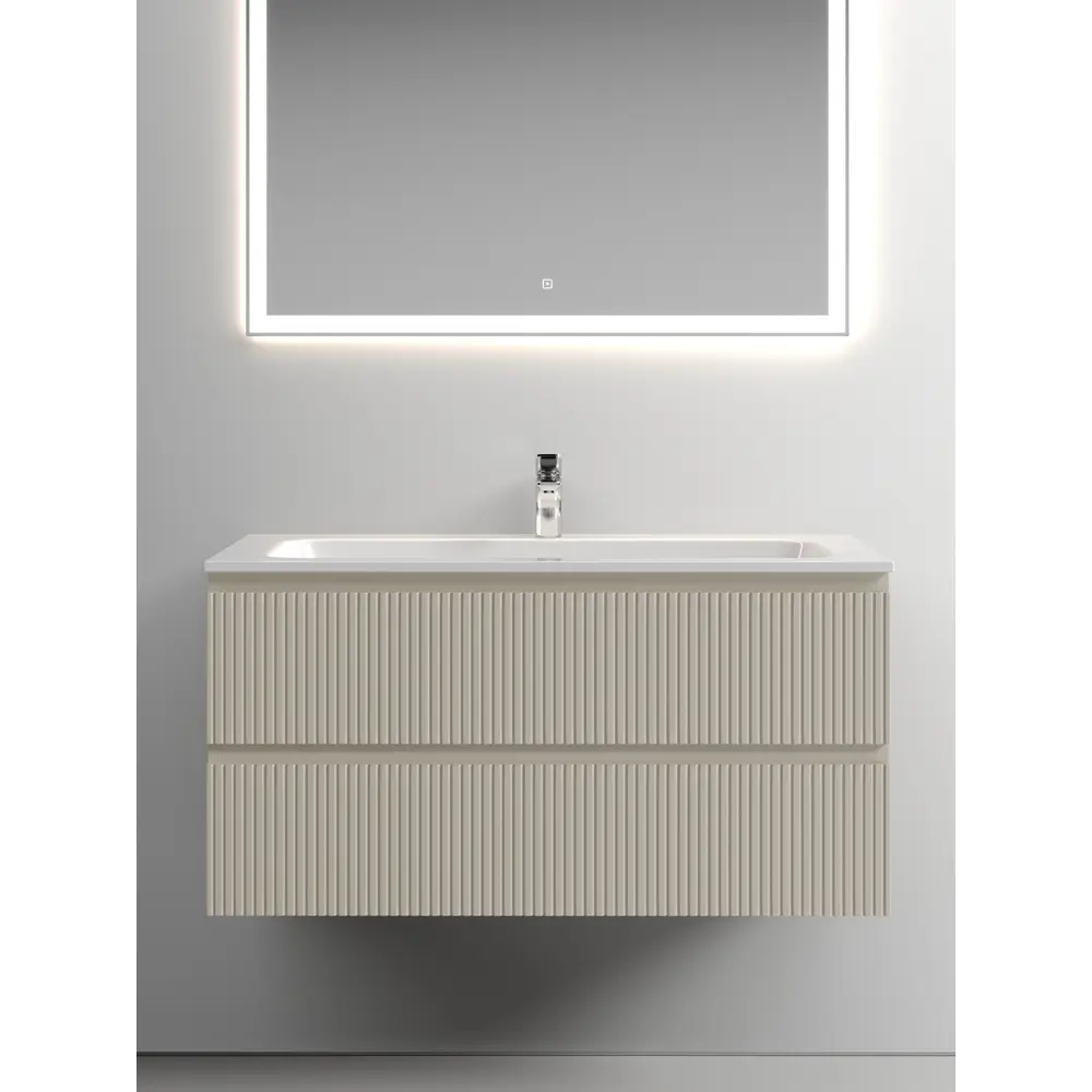 Фото 9 Тумба под раковину Sancos Snob T Beige Soft SNT100CE подвесная 99.50см цвет бежевый