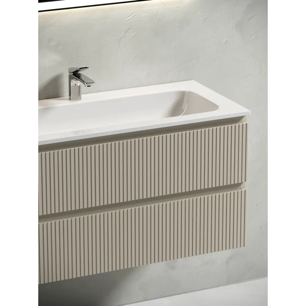 Фото 6 Тумба под раковину Sancos Snob T Beige Soft SNT100CE подвесная 99.50см цвет бежевый