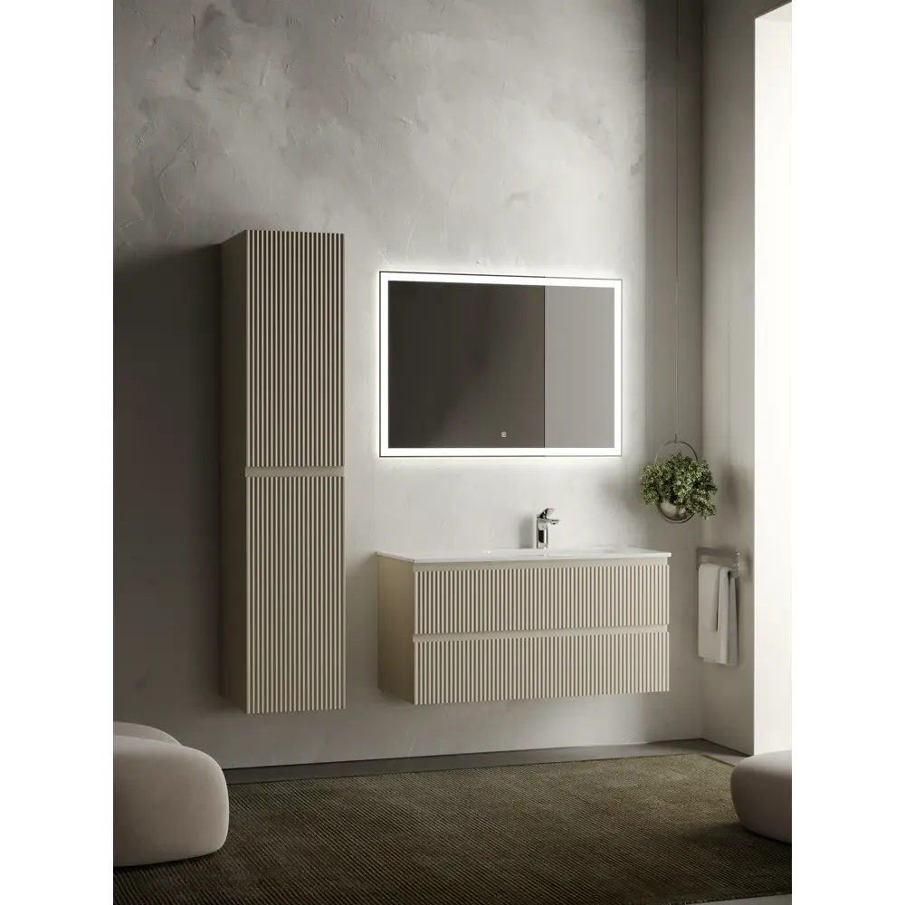 Фото 6 Тумба под раковину Sancos Snob R Beige Soft SNR100RCE подвесная 99.50см цвет бежевый Фото 6 Тумба под раковину Sancos Snob R Beige Soft SNR100RCE подвесная 99.50см цвет бежевый