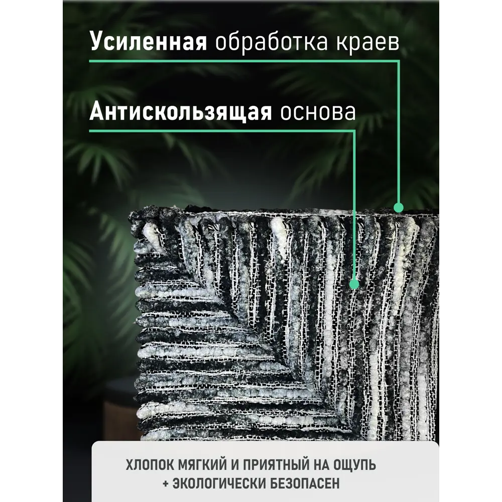 Фото Коврик для ванной комнаты FORA FOR-SC50-80DAR 80x50см цвет синий Фото Коврик для ванной комнаты FORA FOR-SC50-80DAR 80x50см цвет синий