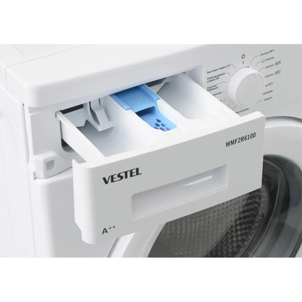 Фото 3 Стиральная машина Vestel Wmf2r6100 59.7x84.5x41.6 см 6 кг цвет белый Фото 3 Стиральная машина Vestel Wmf2r6100 59.7x84.5x41.6 см 6 кг цвет белый