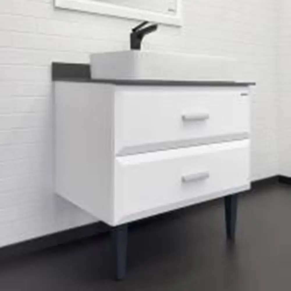 Фото Тумба под раковину Comforty Империя 00-00014817 80см со столешницей и раковиной цвет белый Фото Тумба под раковину Comforty Империя 00-00014817 80см со столешницей и раковиной цвет белый