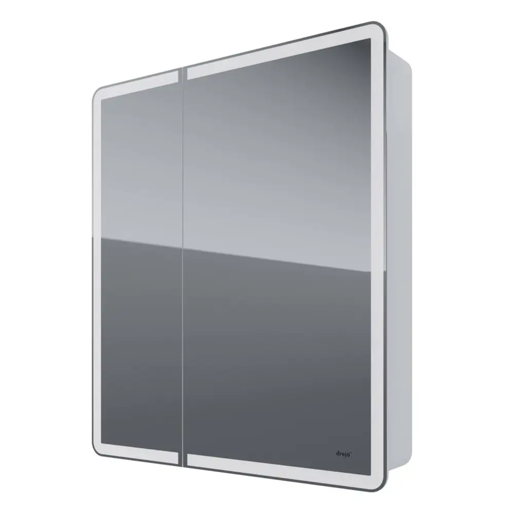 Фото 3 Зеркальный шкаф для ванной Dreja Point 99.9033 подвесной LED-подсветка 80x70см цвет белый Фото 3 Зеркальный шкаф для ванной Dreja Point 99.9033 подвесной LED-подсветка 80x70см цвет белый
