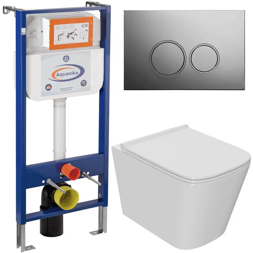 Фото Комплект инсталляция с унитазом Bauedge Aquanika 10.702.450.00.00-01.02.19-NS0001-PRO цвет белый Фото Комплект инсталляция с унитазом Bauedge Aquanika 10.702.450.00.00-01.02.19-NS0001-PRO цвет белый