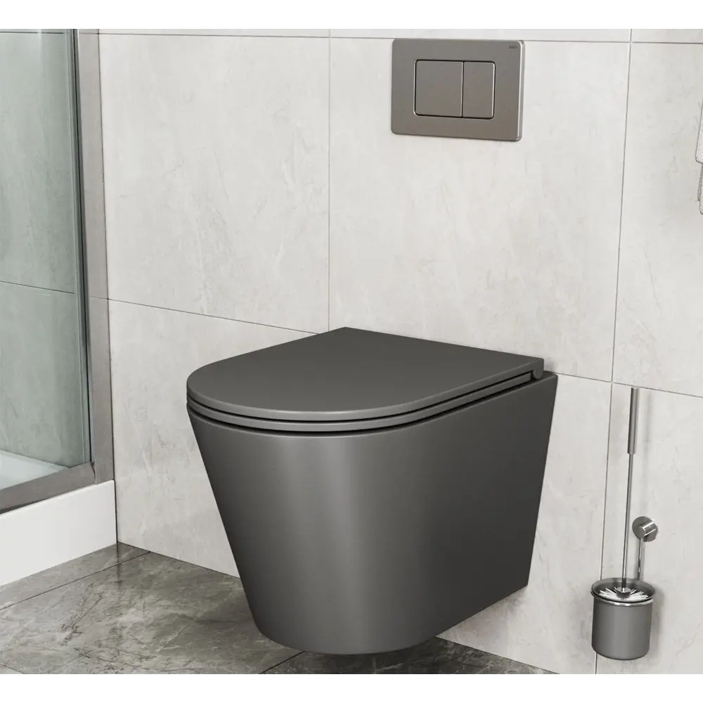 Фото 6 Комплект инсталляция с унитазом Bauedge Aquanika 10.702.450.00.00-Q00011-BK0002DG цвет серый Фото 6 Комплект инсталляция с унитазом Bauedge Aquanika 10.702.450.00.00-Q00011-BK0002DG цвет серый