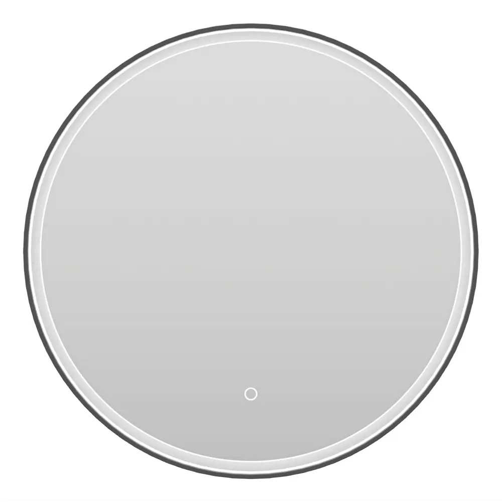 Фото 3 Зеркало для ванной комнаты Brevita Pluto PLU-Nim6-060-black 60x60см круглое с подсветкой черный Фото 3 Зеркало для ванной комнаты Brevita Pluto PLU-Nim6-060-black 60x60см круглое с подсветкой черный