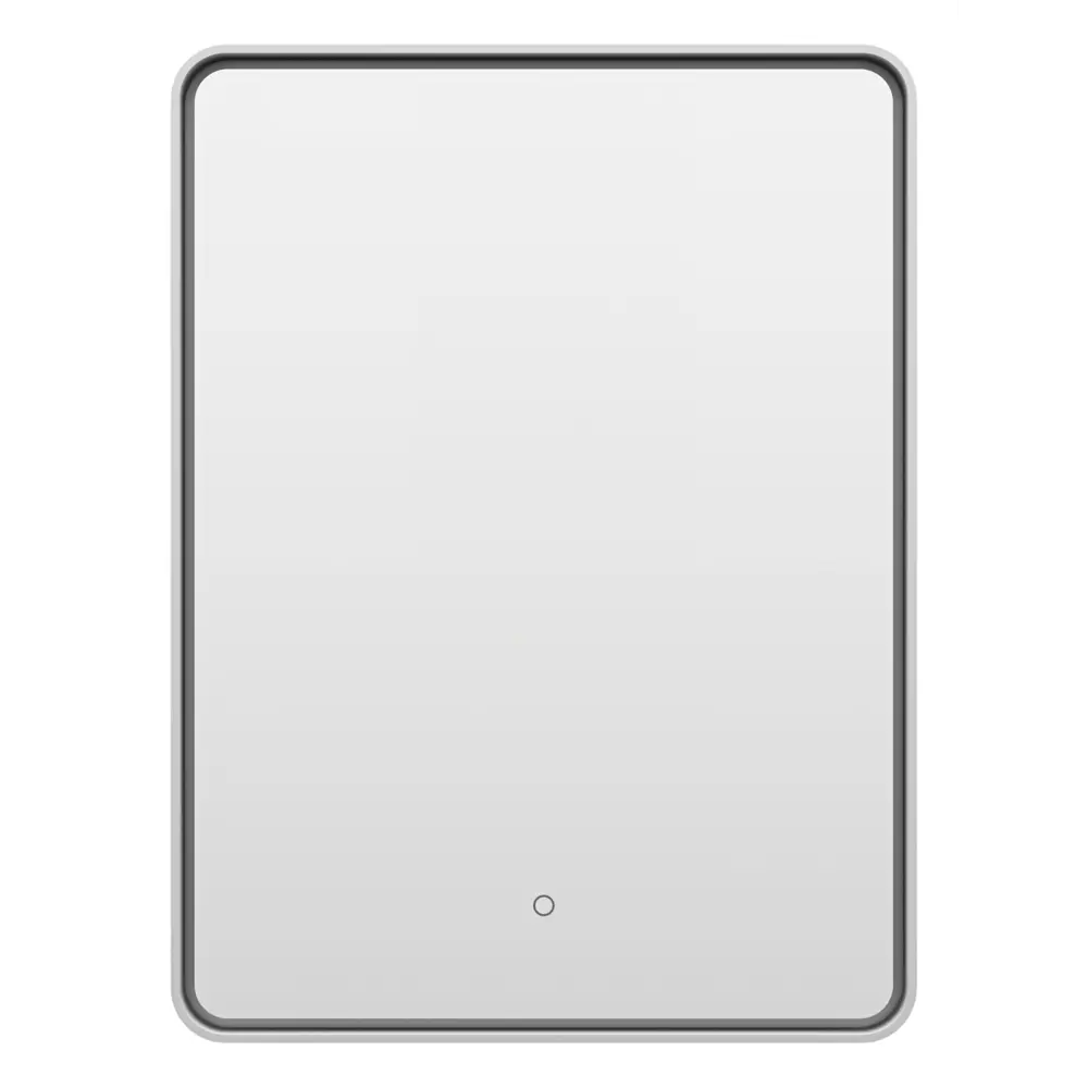 Фото 2 Зеркало для ванной комнаты Brevita Mercury MER-Rett6-060/80-platinum 60x80см прямоугольное с подсветкой золотой Фото 2 Зеркало для ванной комнаты Brevita Mercury MER-Rett6-060/80-platinum 60x80см прямоугольное с подсветкой золотой