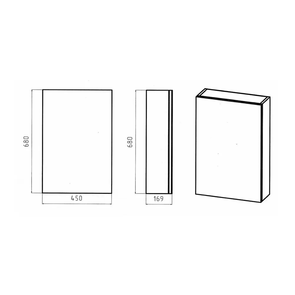 Фото 2 Зеркальный шкаф для ванной Misty Вива УТ000014151 45x68см белый Фото 2 Зеркальный шкаф для ванной Misty Вива УТ000014151 45x68см белый