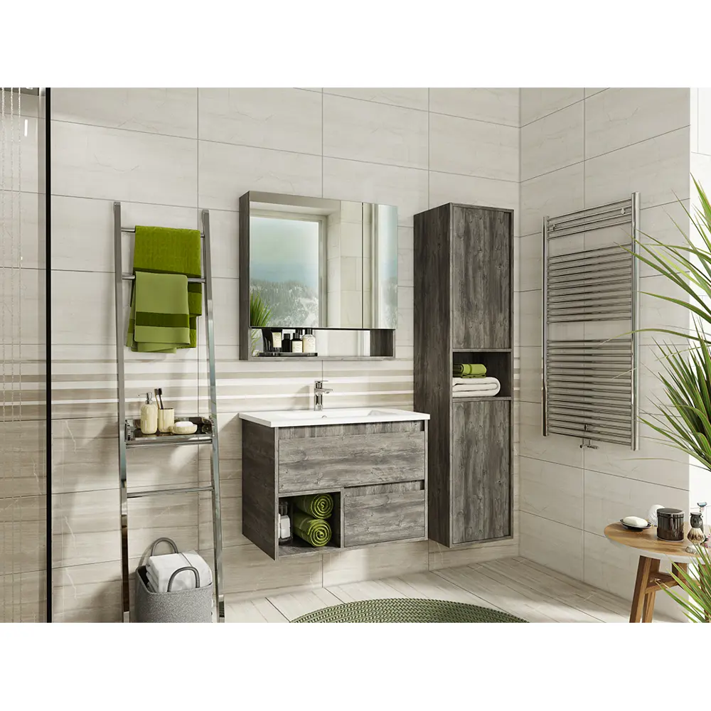 Фото 3 Тумба под раковину Misty Темза УТ000010493 75см с раковиной цвет темно-серый Фото 3 Тумба под раковину Misty Темза УТ000010493 75см с раковиной цвет темно-серый