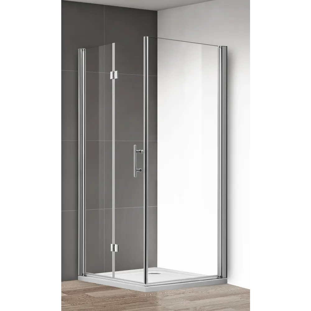 Фото Душевой уголок Cezares ECO-O-AS-1-90-C-Cr прямой 90x90см хромированный профиль эффект стекла прозрачный Фото Душевой уголок Cezares ECO-O-AS-1-90-C-Cr прямой 90x90см хромированный профиль эффект стекла прозрачный