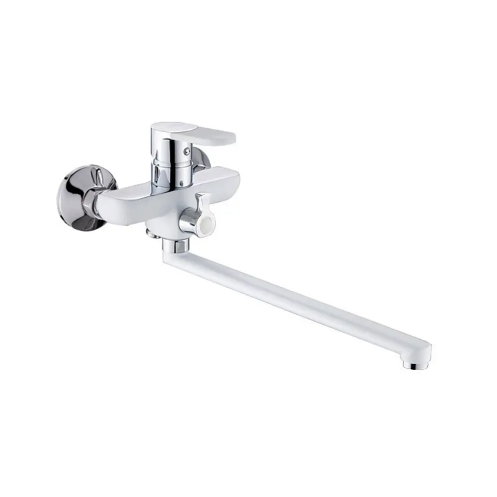 Фото Смеситель для ванны Potato P22223-7 однорычажный цвет белый Фото Смеситель для ванны Potato P22223-7 однорычажный цвет белый