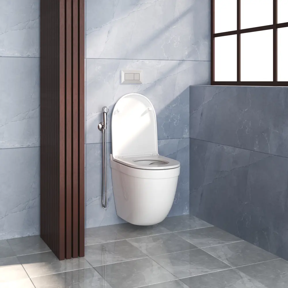 Фото 3 Унитаз подвесной Joki Lava JK6011037 безободковый, с сиденьем микролифт, цвет белый