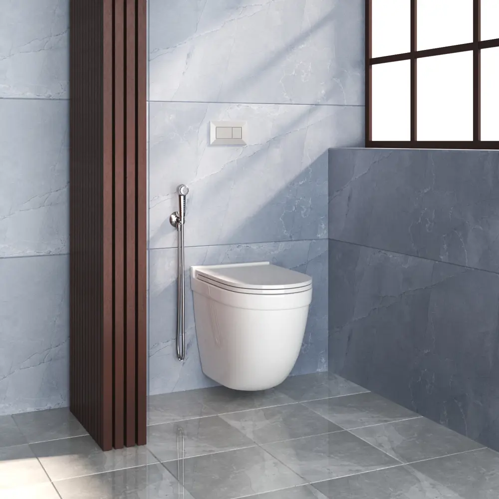 Фото 2 Унитаз подвесной Joki Lava JK6011037 безободковый, с сиденьем микролифт, цвет белый