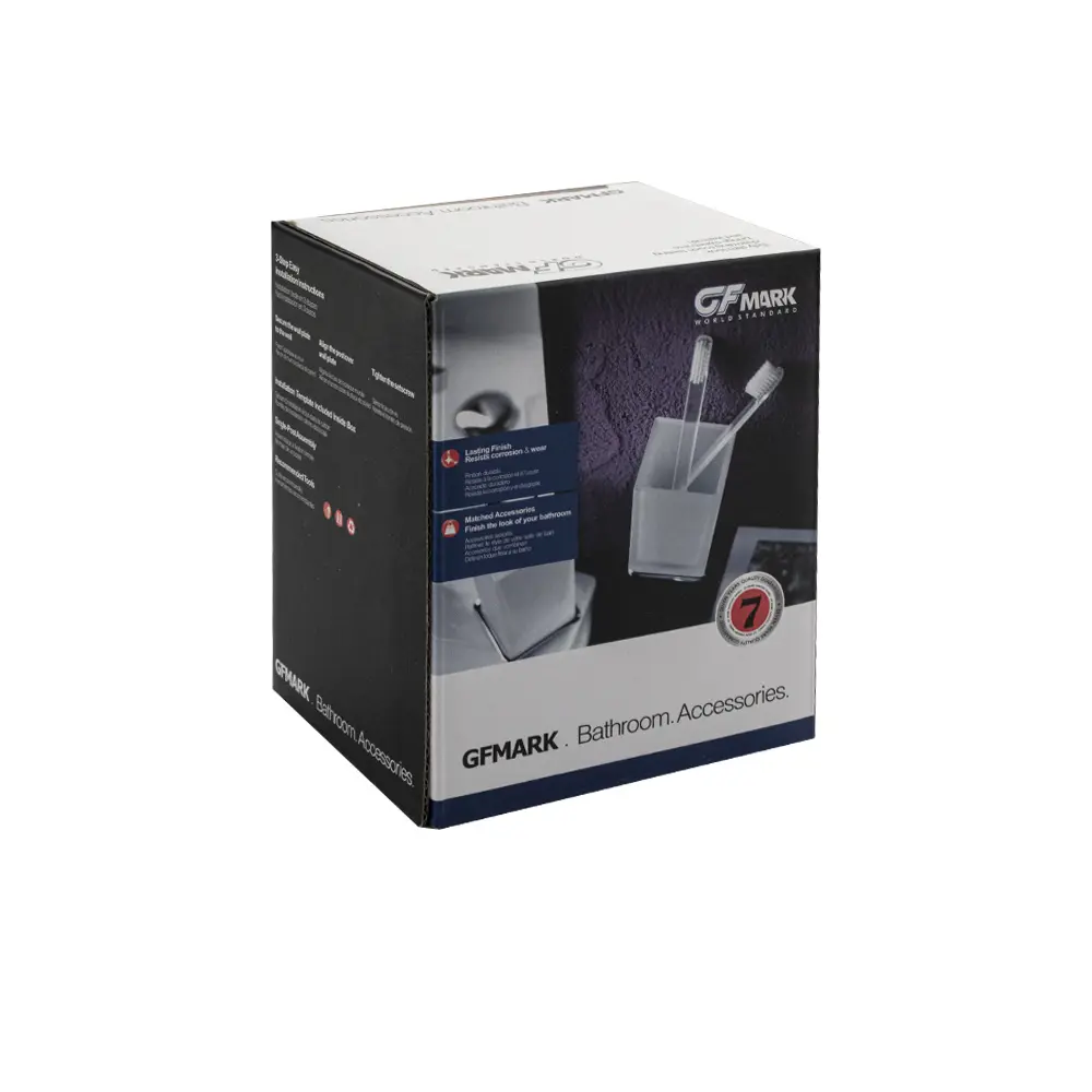 Фото 3 Стакан для зубных щеток GFMARK 3206 нержавеющая сталь цвет белый Фото 3 Стакан для зубных щеток GFMARK 3206 нержавеющая сталь цвет белый