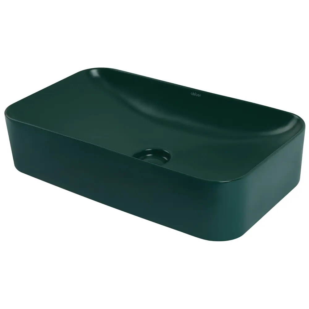 Фото Раковина накладная Abber rechteck AC2204MDG 60.5см цвет зеленый Фото Раковина накладная Abber rechteck AC2204MDG 60.5см цвет зеленый